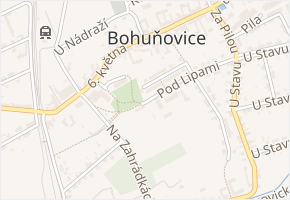 Pod lipami v obci Bohuňovice - mapa ulice