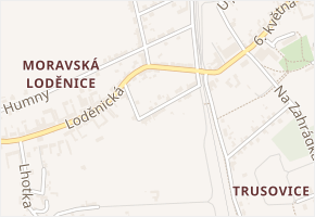 Za pekárnou v obci Bohuňovice - mapa ulice