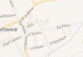 Za pilou v obci Bohuňovice - mapa ulice