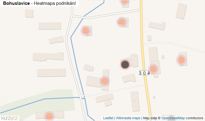 Mapa Bohuslavice - Firmy v obci.