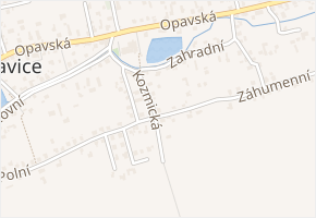 Kozmická v obci Bohuslavice - mapa ulice