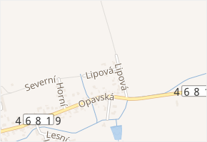 Lipová v obci Bohuslavice - mapa ulice