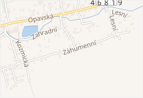 Záhumenní v obci Bohuslavice - mapa ulice