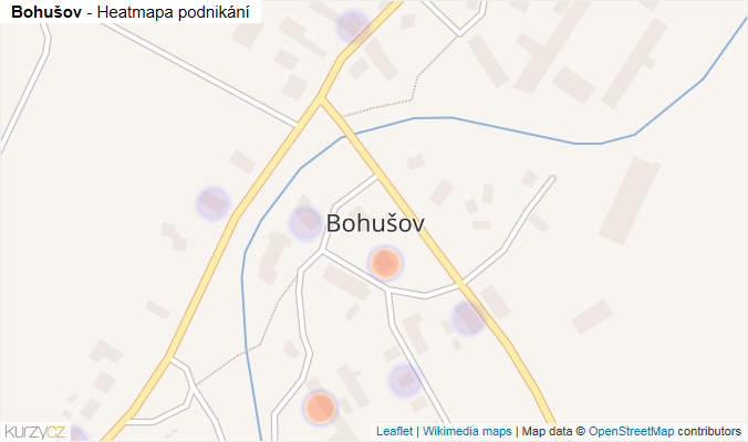 Mapa Bohušov - Firmy v části obce.