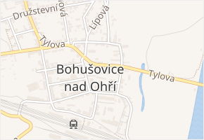 Husovo náměstí v obci Bohušovice nad Ohří - mapa ulice