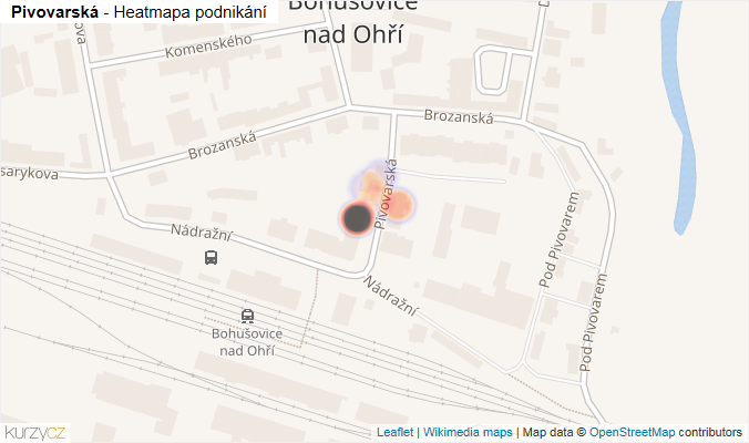 Mapa Pivovarská - Firmy v ulici.