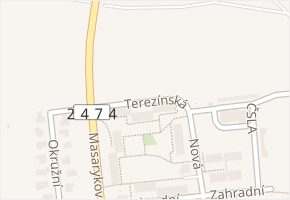 Terezínská v obci Bohušovice nad Ohří - mapa ulice