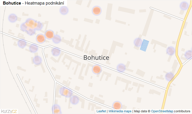 Mapa Bohutice - Firmy v části obce.