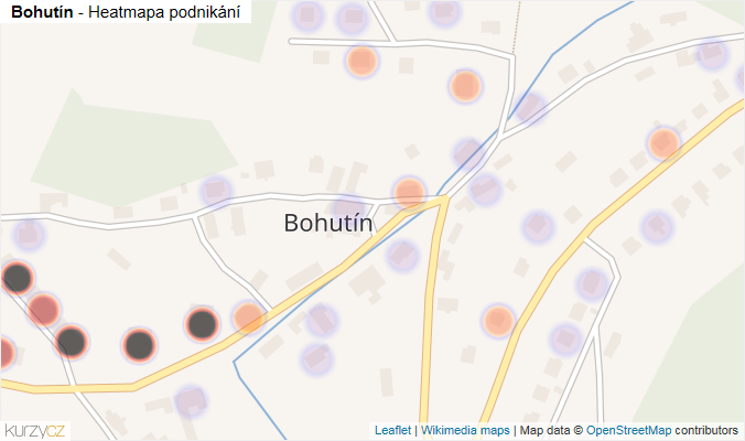 Mapa Bohutín - Firmy v části obce.