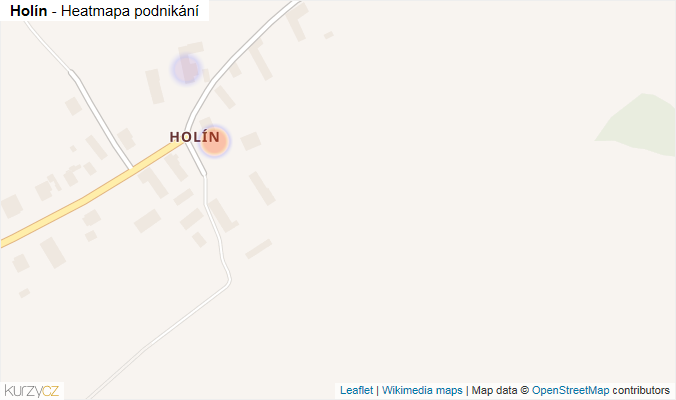 Mapa Holín - Firmy v části obce.