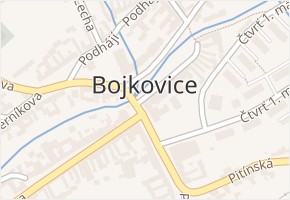 Bojkovice v obci Bojkovice - mapa části obce