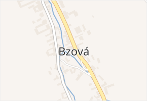 Bzová v obci Bojkovice - mapa části obce