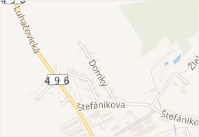 Domky v obci Bojkovice - mapa ulice
