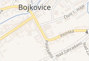 Palackého v obci Bojkovice - mapa ulice