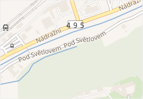 Pod Světlovem v obci Bojkovice - mapa ulice