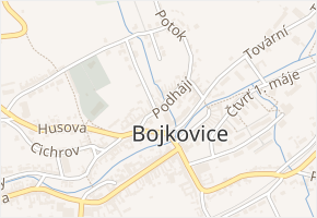 Podhájí v obci Bojkovice - mapa ulice