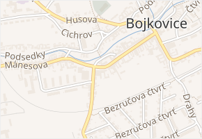 Sušilova v obci Bojkovice - mapa ulice