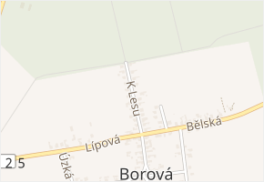 K Lesu v obci Bolatice - mapa ulice