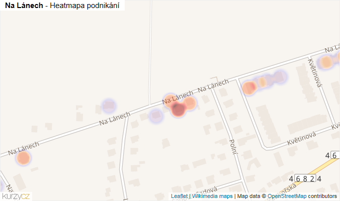 Mapa Na Lánech - Firmy v ulici.