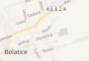 Nová v obci Bolatice - mapa ulice