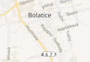 Příkopní v obci Bolatice - mapa ulice