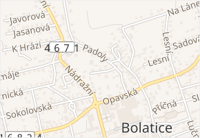 Souběžná v obci Bolatice - mapa ulice