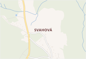 Svahová v obci Boleboř - mapa části obce