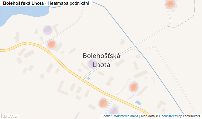 Mapa Bolehošťská Lhota - Firmy v části obce.