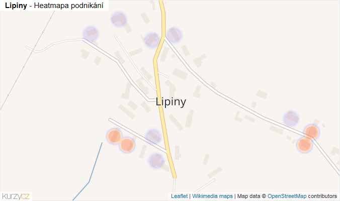 Mapa Lipiny - Firmy v části obce.