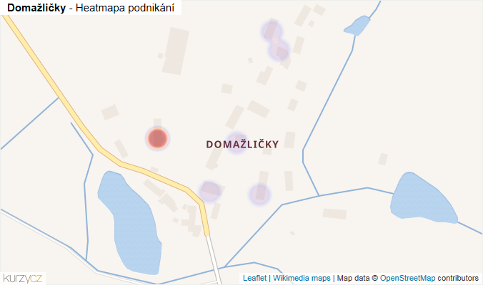 Mapa Domažličky - Firmy v části obce.