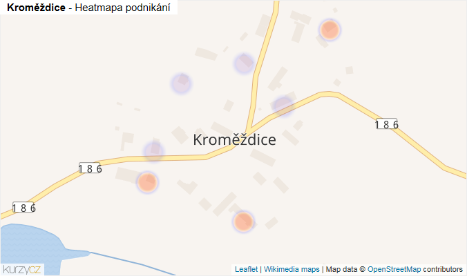 Mapa Kroměždice - Firmy v části obce.