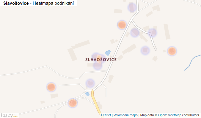 Mapa Slavošovice - Firmy v části obce.