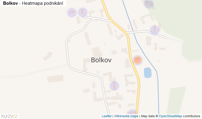 Mapa Bolkov - Firmy v části obce.