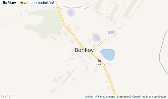 Mapa Boňkov - Firmy v části obce.