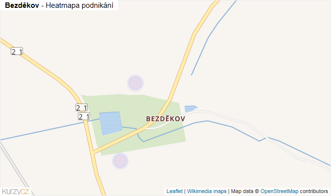 Mapa Bezděkov - Firmy v části obce.