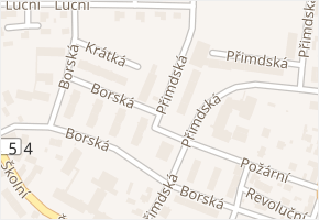 Borská v obci Bor - mapa ulice