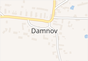 Damnov v obci Bor - mapa části obce