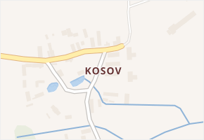 Kosov v obci Bor - mapa části obce