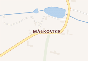Málkovice v obci Bor - mapa části obce