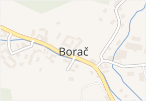 Borač v obci Borač - mapa části obce