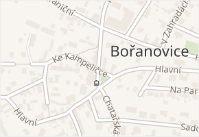 Bořanovice v obci Bořanovice - mapa části obce