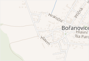 Na Lávkách v obci Bořanovice - mapa ulice