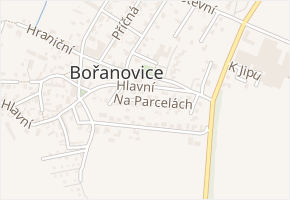 Na Parcelách v obci Bořanovice - mapa ulice