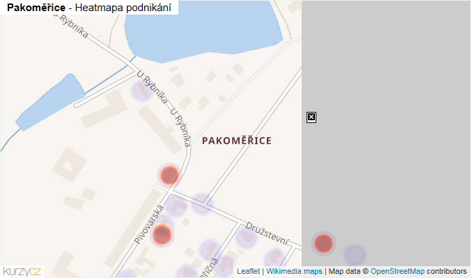 Mapa Pakoměřice - Firmy v části obce.