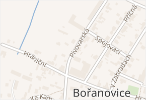 Pivovarská v obci Bořanovice - mapa ulice