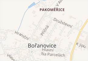Příčná v obci Bořanovice - mapa ulice
