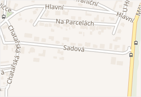 Sadová v obci Bořanovice - mapa ulice