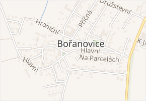 U Hlavní v obci Bořanovice - mapa ulice