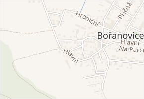 V Mokřinách v obci Bořanovice - mapa ulice