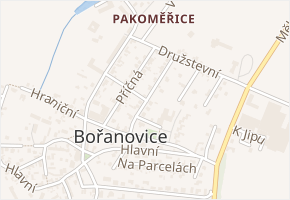 V Zahradách v obci Bořanovice - mapa ulice